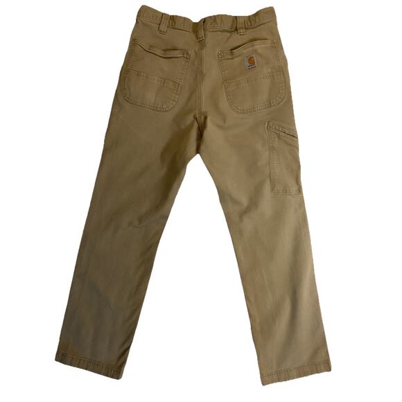 Carhartt Other - Carhartt Relaxed Fit Work Pants youth 33x30 Beige Cotton Blend 102291-253